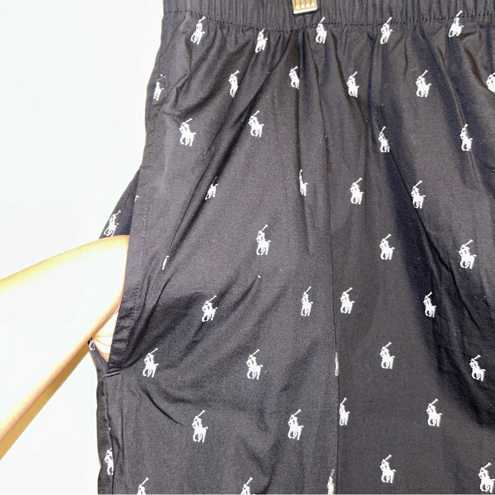 Polo Ralph Lauren Sleepwear Black Allover Pony PJ Bottoms‎ Size 3XT